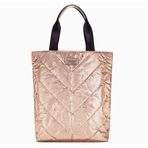 Victoria's Secret Rose Gold Quilted Tote Bag Purse Limited Edition NWT